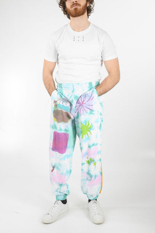 MCQ GROW UP N.9 Joggers con Motivo Tie Dye e Coulisse