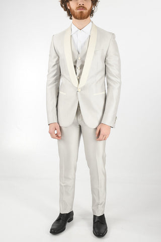 CC COLLECTION polka dot CERIM. RESET shawl lapel tuxedo