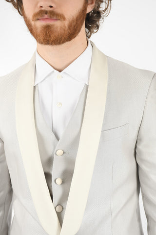 CC COLLECTION polka dot CERIM. RESET shawl lapel tuxedo