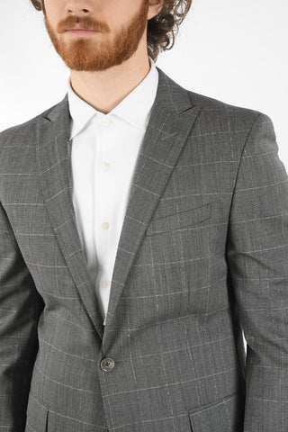 CC COLLECTION Windowpane Check RESET 2 Button Suit