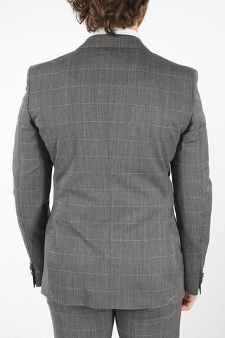 CC COLLECTION Windowpane Check RESET 2 Button Suit