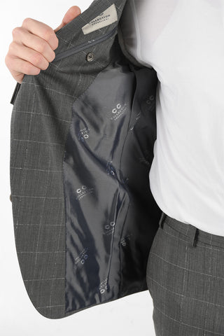 CC COLLECTION Windowpane Check RESET 2 Button Suit