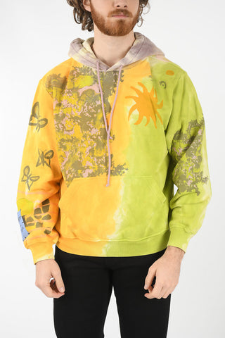 MCQ GROW UP N.9 Decorative Print Allover and Cangaroo Pocket Hoodie 