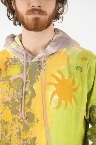 MCQ GROW UP N.9 Decorative Print Allover and Cangaroo Pocket Hoodie 