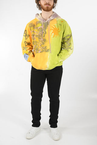 MCQ GROW UP N.9 Decorative Print Allover and Cangaroo Pocket Hoodie 