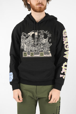 MCQ GROW UP N.9 Hoodie with Multicolor Lettering and Contrasting Print