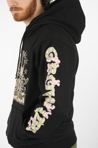 MCQ GROW UP N.9 Hoodie with Multicolor Lettering and Contrasting Print
