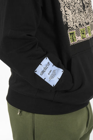 MCQ GROW UP N.9 Hoodie with Multicolor Lettering and Contrasting Print