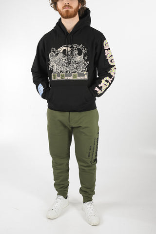 MCQ GROW UP N.9 Hoodie with Multicolor Lettering and Contrasting Print