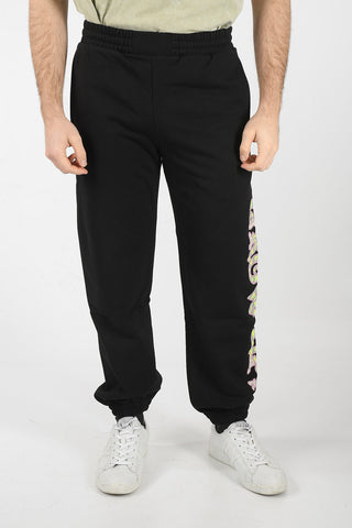 MCQ GROW UP N.9 Drawstringed Joggers with Multicolor Lettering Print