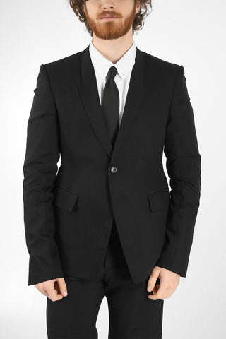 PHLEGETON Wool-blend CMS SOFT Single-breasted Blazer with Tight-waist
