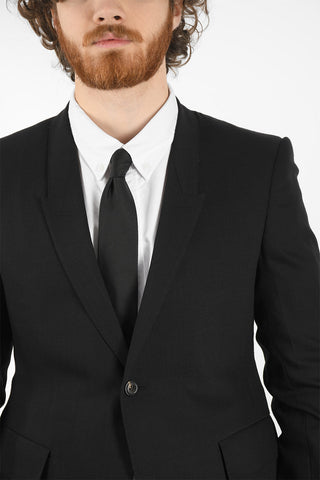 PHLEGETON Wool-blend CMS SOFT Single-breasted Blazer with Tight-waist