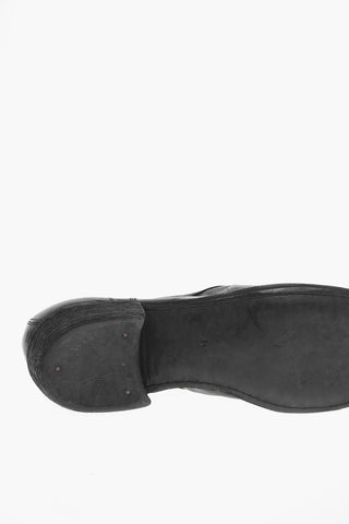 Scarpe Derby Allacciate in Pelle di Cavallo 4cm