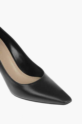 Spool Heel Leather Pumps 8cm