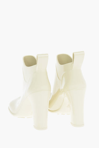 Shiny--rubber SHINE Ankle Boots with Squared-toe