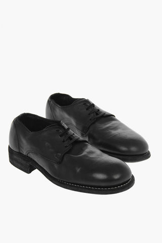 Scarpe Derby Allacciate in Pelle di Cavallo 3cm