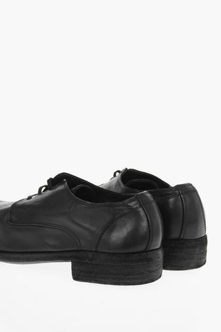 Scarpe Derby Allacciate in Pelle di Cavallo 3cm