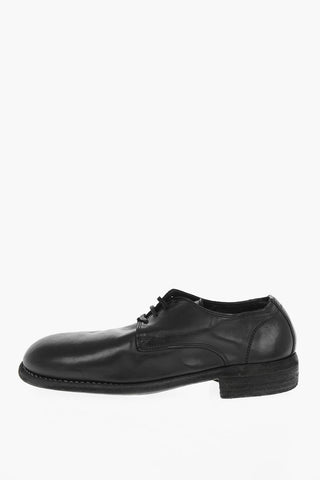 Scarpe Derby Allacciate in Pelle di Cavallo 3cm