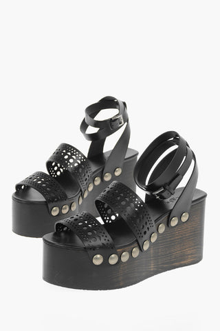 Wood Wedge BRILLANT VIENNE Sandals 9cm