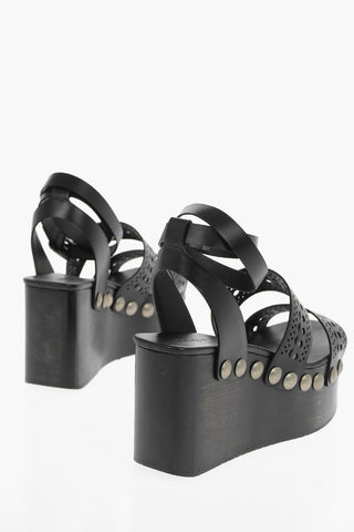 Wood Wedge BRILLANT VIENNE Sandals 9cm