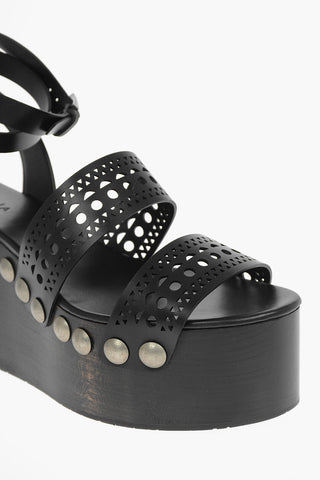 Wood Wedge BRILLANT VIENNE Sandals 9cm