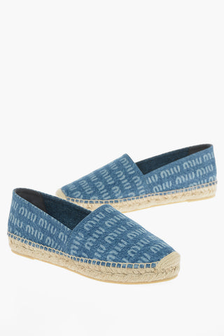 Rubber Sole Monogram Denim Espadrillas