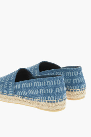 Rubber Sole Monogram Denim Espadrillas