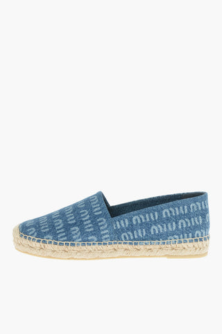 Rubber Sole Monogram Denim Espadrillas