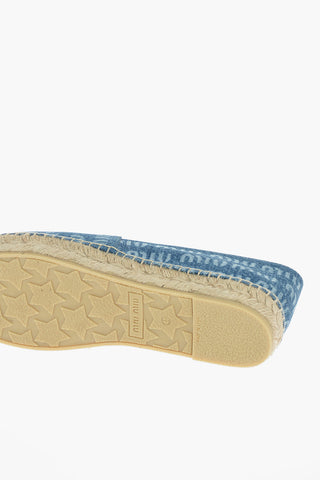 Rubber Sole Monogram Denim Espadrillas