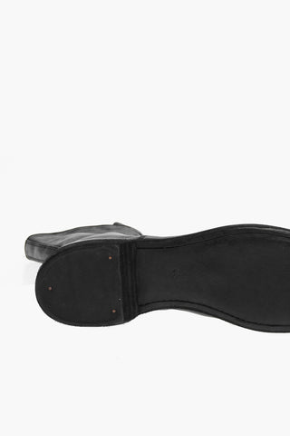 Stivaletti in Pelle di Cavallo con Zip Frontale