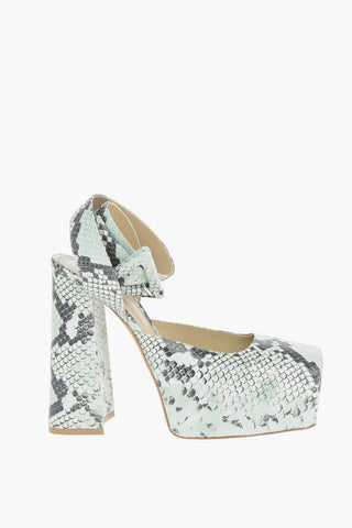 Python-printed TOWER Platform Pumps with TRIANGLE Ankle-belt