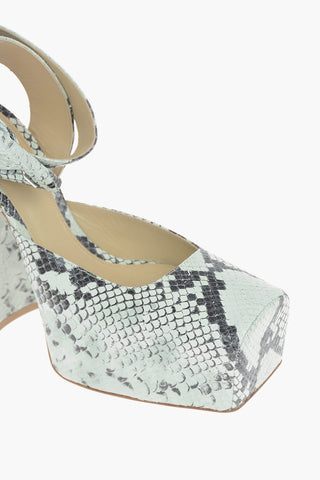 Python-printed TOWER Platform Pumps with TRIANGLE Ankle-belt
