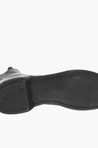 Front Zipped Horse Leather Booties