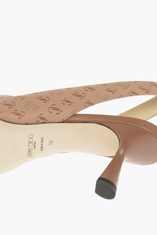 Slingbacks LIYA in Pelle Monogram con Tacco a Rocchetto 6,5cm