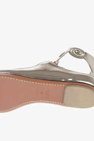 Back Zipped RHODIUM Flat Sandals