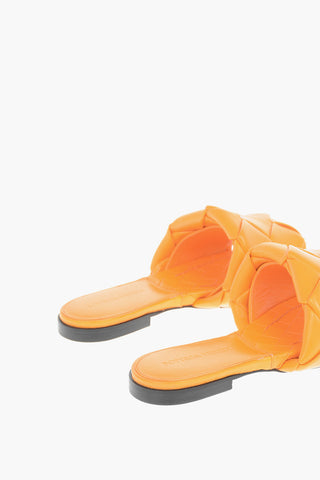 Slides LIDO in Nappa Intrecciata con Punta Squadrata