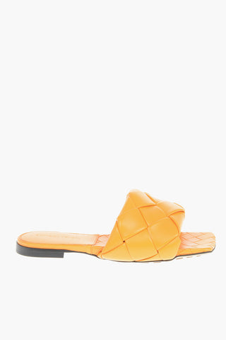 Slides LIDO in Nappa Intrecciata con Punta Squadrata