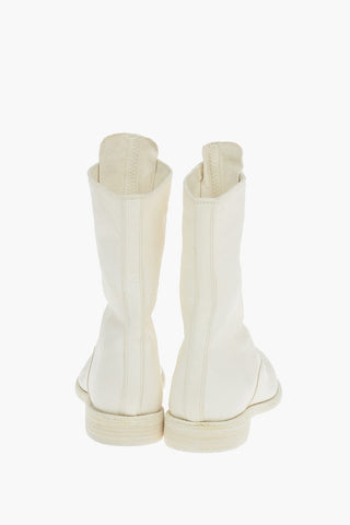 Front Zipped Horse Leather Mid Booties