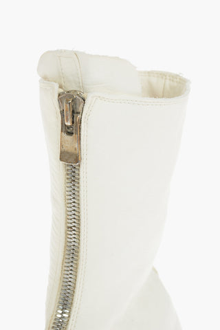 Front Zipped Horse Leather Mid Booties