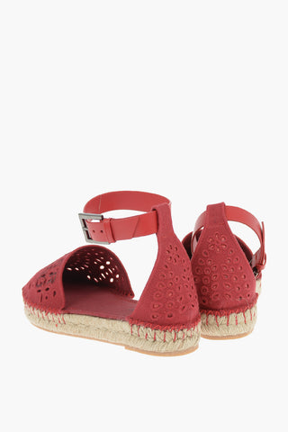 Espadrillas in Sangallo con Cinturino alla Caviglia