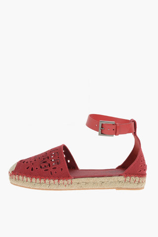 Espadrillas in Sangallo con Cinturino alla Caviglia