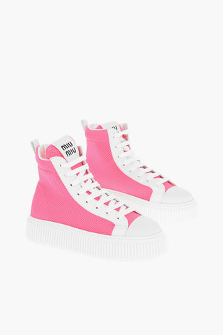 Sneakers Alte Platform in Tessuto Traforato