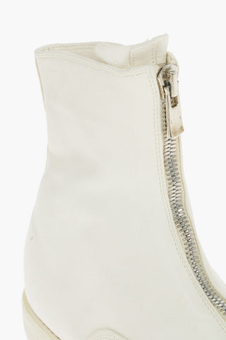 Front Zipped Horse Leather Booties
