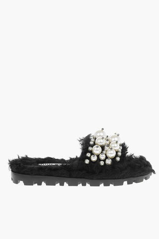 Pearls PARTY PROJECT Shearling Sliders