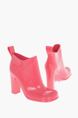 Shiny--rubber SHINE Ankle Boots with Squared-toe