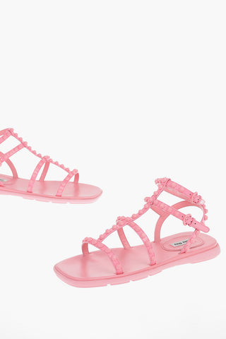 Studded Leather Gladiator Sandals