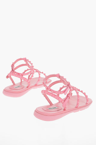 Studded Leather Gladiator Sandals