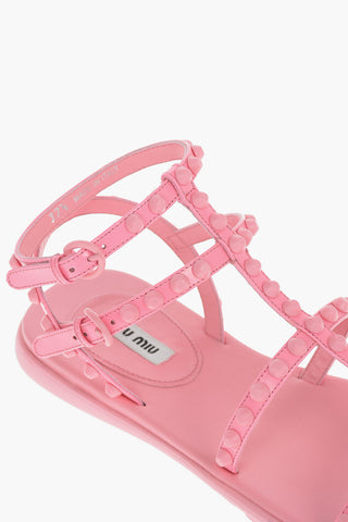 Studded Leather Gladiator Sandals