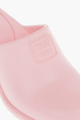 Embossed Logo SOFT Rubber Mules 6.5cm