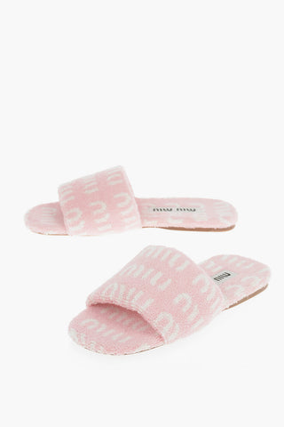 Sliders in Spugna Monogram con Suola in Cuoio